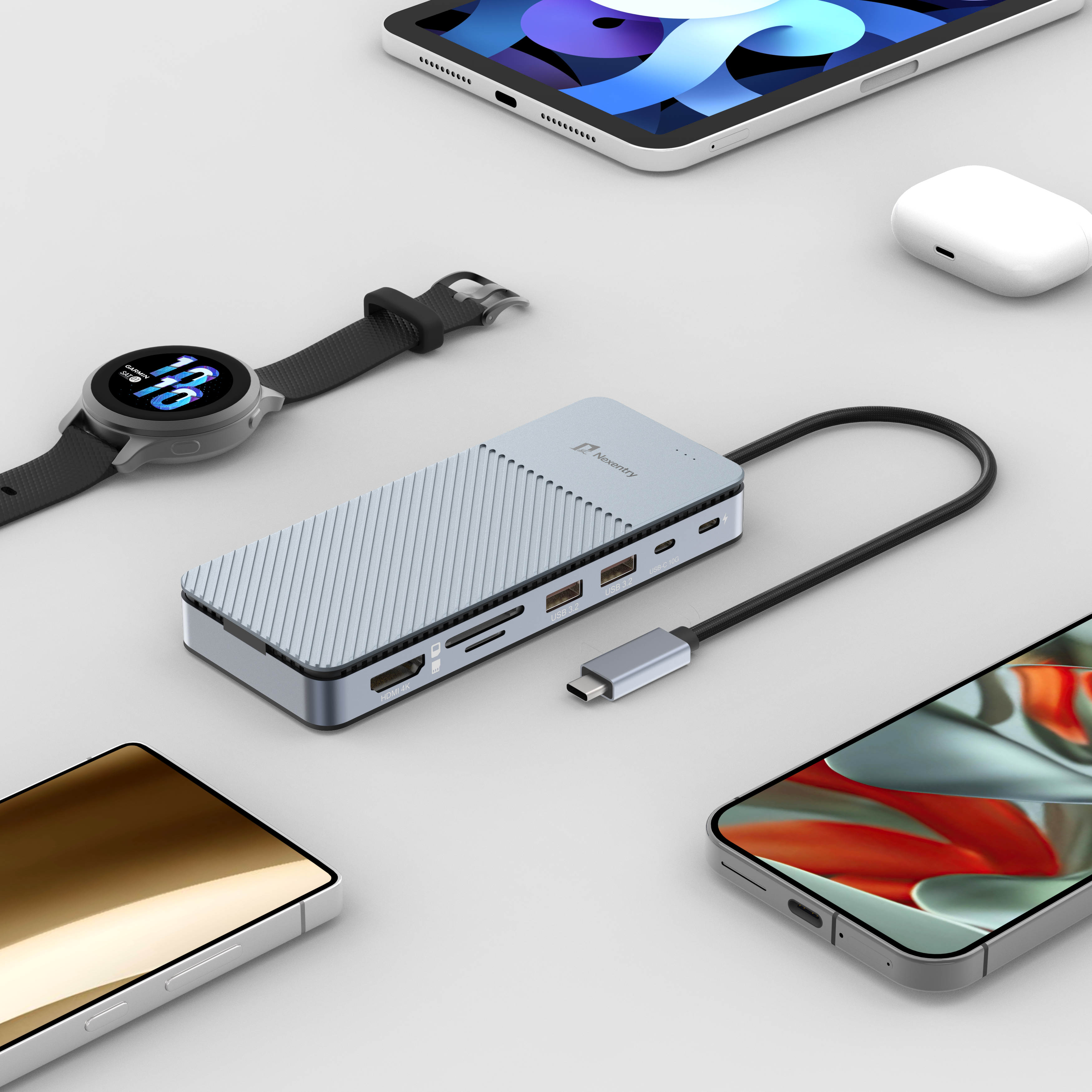 Nexentry 8-in-1 USB-C Docking Station with NVMe Enclosure