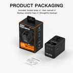 Nexentry GaN 100W Universal Travel Adapter with LCD Display